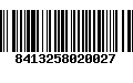 Código de Barras 8413258020027