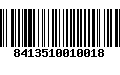 Código de Barras 8413510010018