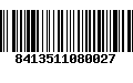 Código de Barras 8413511080027