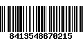 Código de Barras 8413548670215