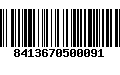 Código de Barras 8413670500091