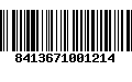 Código de Barras 8413671001214