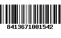 Código de Barras 8413671001542