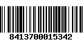 Código de Barras 8413700015342