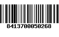 Código de Barras 8413700050268