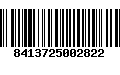 Código de Barras 8413725002822