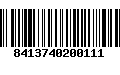 Código de Barras 8413740200111