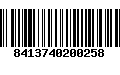 Código de Barras 8413740200258