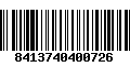 Código de Barras 8413740400726