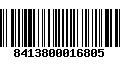 Código de Barras 8413800016805