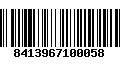 Código de Barras 8413967100058