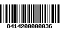 Código de Barras 8414200000036