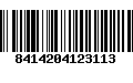 Código de Barras 8414204123113