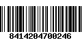 Código de Barras 8414204700246