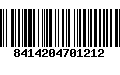 Código de Barras 8414204701212