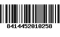 Código de Barras 8414452010258