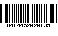 Código de Barras 8414452020035