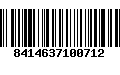 Código de Barras 8414637100712