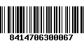 Código de Barras 8414706300067