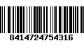 Código de Barras 8414724754316