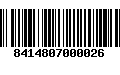 Código de Barras 8414807000026