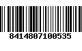 Código de Barras 8414807100535