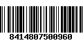 Código de Barras 8414807500960