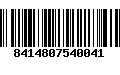 Código de Barras 8414807540041