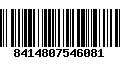 Código de Barras 8414807546081