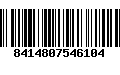 Código de Barras 8414807546104