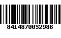 Código de Barras 8414870032986