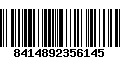 Código de Barras 8414892356145