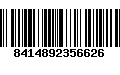 Código de Barras 8414892356626