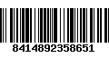 Código de Barras 8414892358651