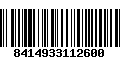 Código de Barras 8414933112600