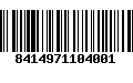 Código de Barras 8414971104001