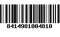 Código de Barras 8414981004810