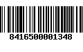 Código de Barras 8416500001348