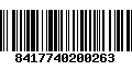 Código de Barras 8417740200263