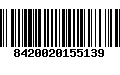 Código de Barras 8420020155139