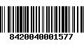 Código de Barras 8420040001577