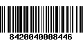 Código de Barras 8420040008446