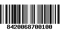 Código de Barras 8420068700100