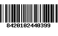 Código de Barras 8420102440399