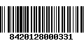 Código de Barras 8420128000331