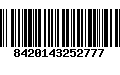 Código de Barras 8420143252777