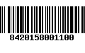 Código de Barras 8420158001100