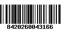 Código de Barras 8420260043166