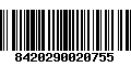 Código de Barras 8420290020755