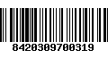 Código de Barras 8420309700319